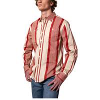 Kimes Ranch Men's L/S Reddy Striped Western Snap Shirt in Brick Red