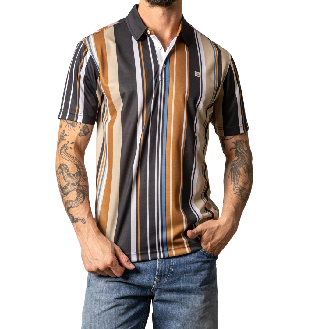 Kimes Ranch Men's Rein Short Sleeve Polo In Black