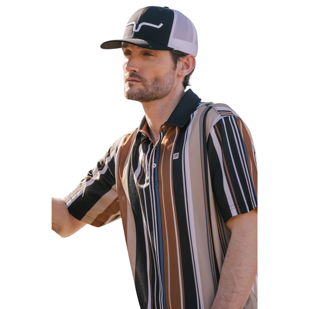 Kimes Ranch Men's Rein Short Sleeve Polo In Black