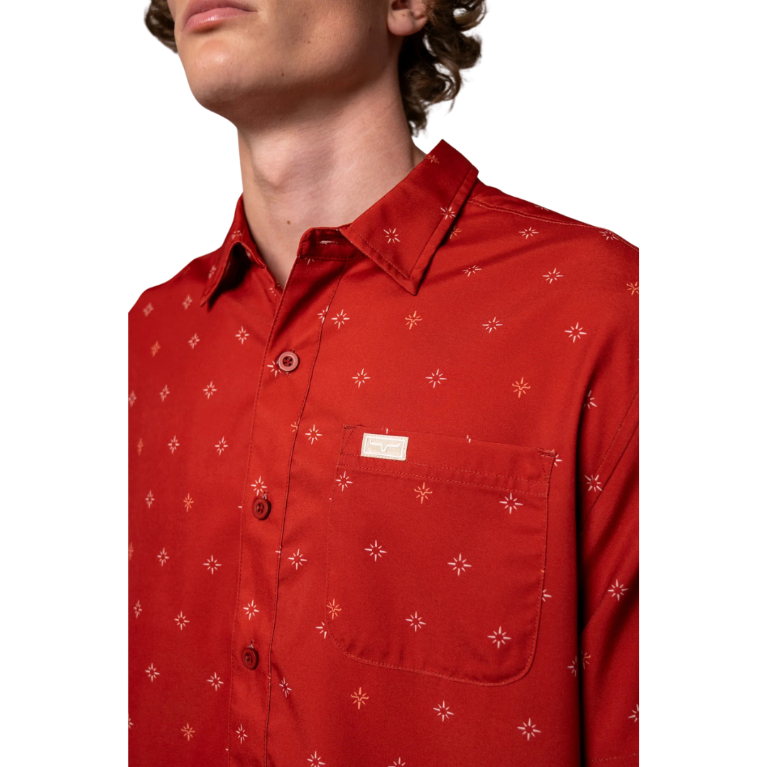 Kimes Ranch Men's Dunn Short Sleeve Button Down In Red