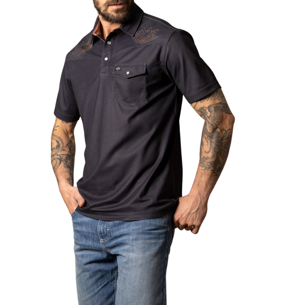 Kimes Ranch Men's Bowman Short Sleeve Polo In Black