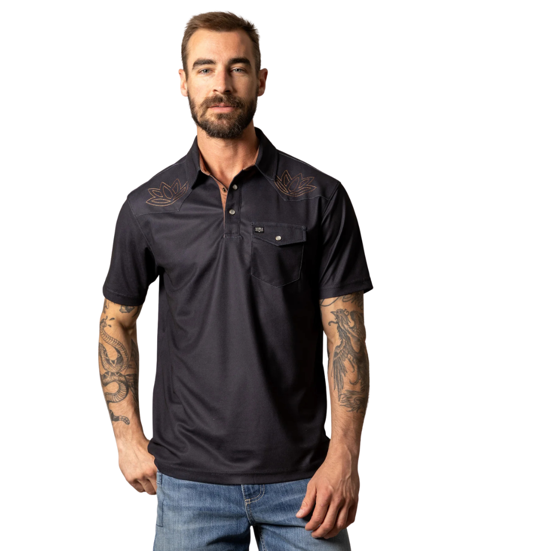 Kimes Ranch Men's Bowman Short Sleeve Polo In Black