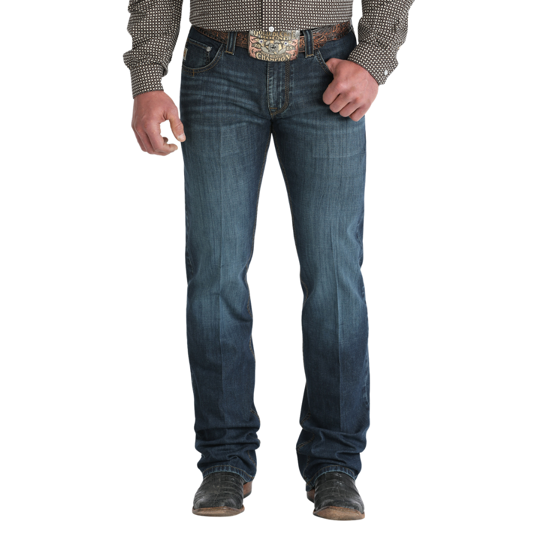 Cinch Men's Relaxed Fit Carter 2.0 Bootcut Jean in Dark Stone Indigo