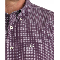 Cinch Men's S/S Arenaflex Western Button Down Shirt in Purple