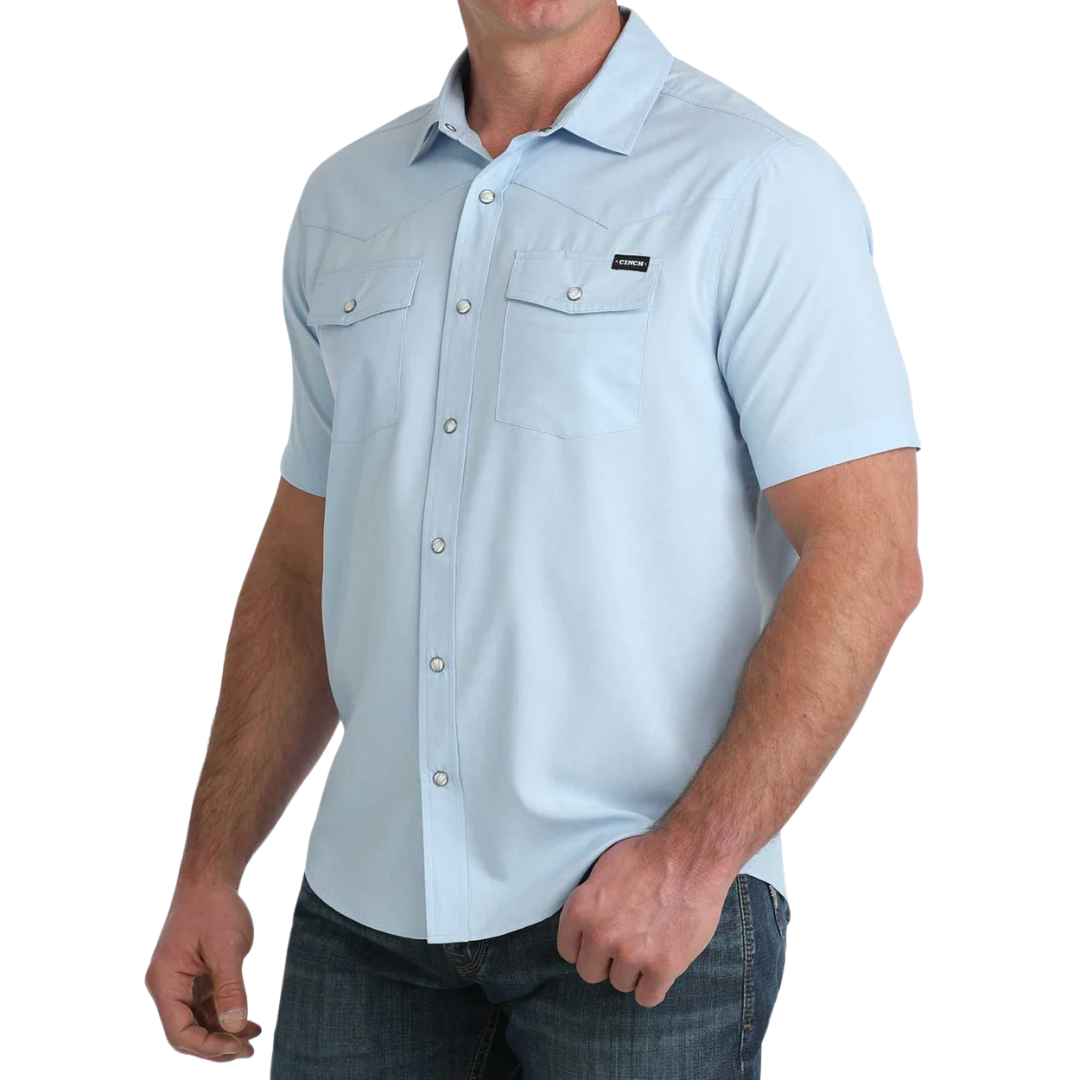 Cinch Men's Camp Shirt in Light Blue