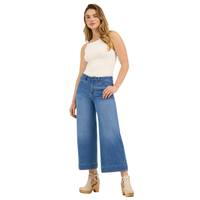 Wrangler Women's Bespoke High Rise Wide Leg Cropped Jean in Miranda