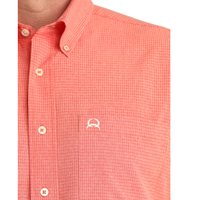 Cinch Men's S/S Arenaflex Western Button Down Shirt in Red