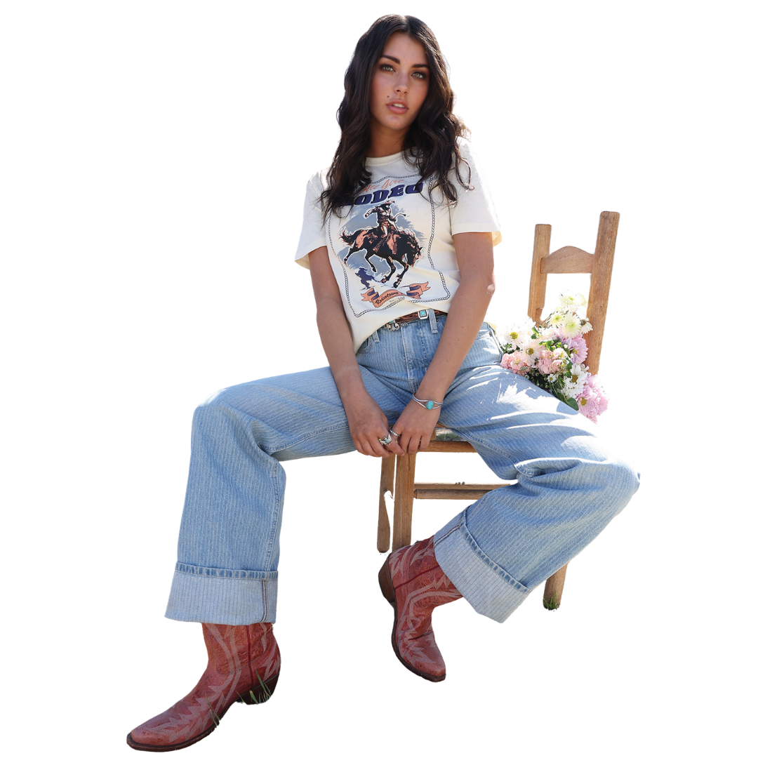 Cruel Women's "All Girl Rodeo" Graphic T-Shirt in Cream
