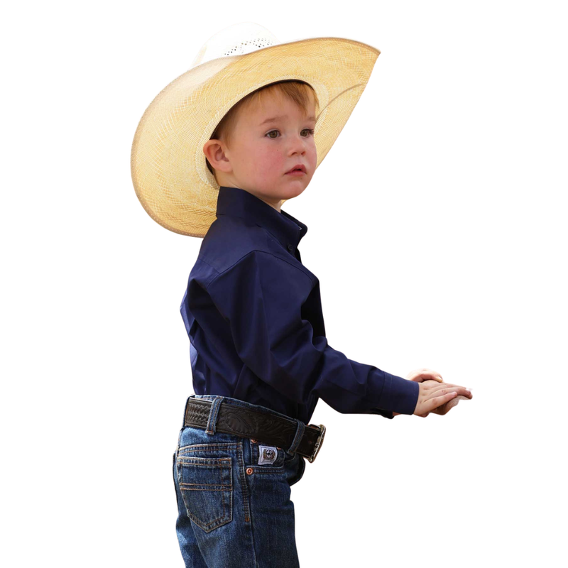 Cinch Baby & Toddler Boy's L/S Solid Button Down Western Shirt in Roy