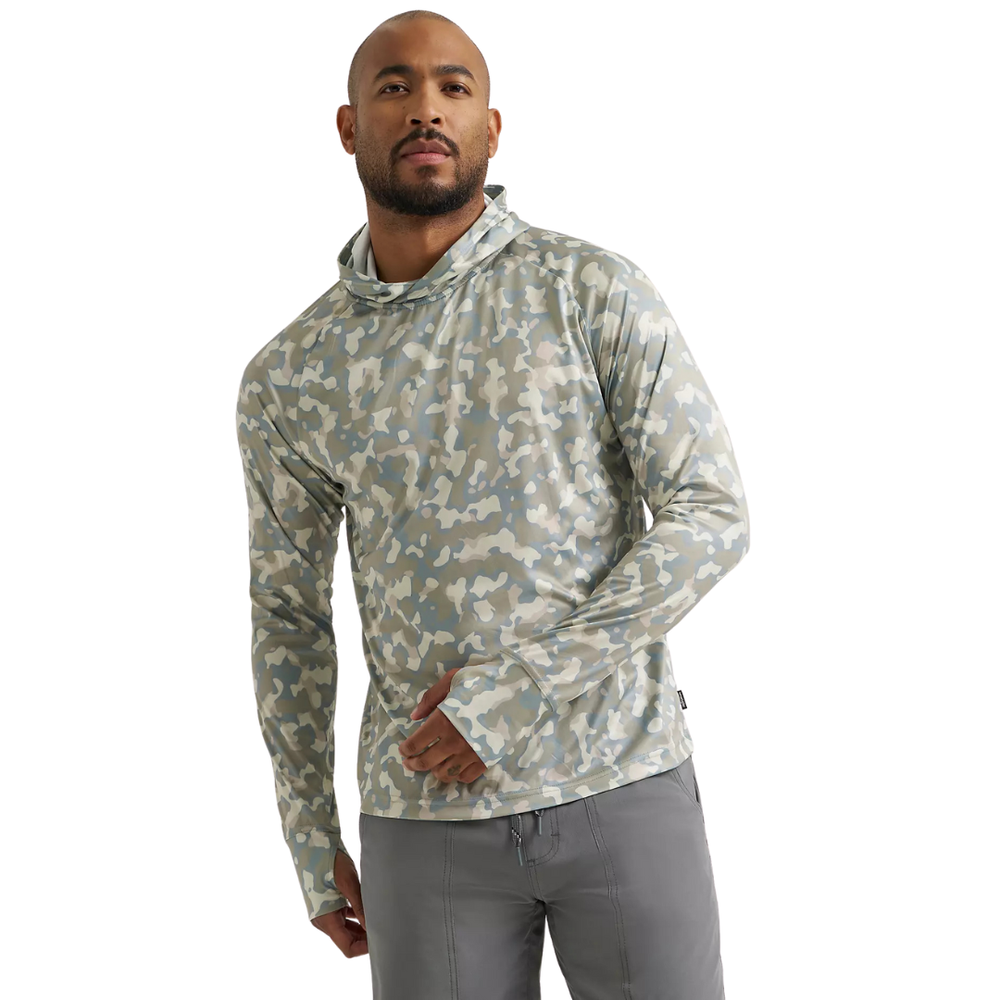 Wrangler Men's Abyss Print Hooded Sun Tee Shirt, L
