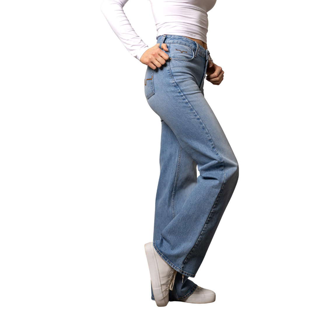 Kimes Ranch Women's Zoey Wide Leg Jean in Light Wash