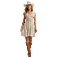 Wrangler Retro Women's Tiered Bodice Dress in Tan