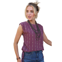 Cruel Women's Southwest Stripe Sleeveless Blouse