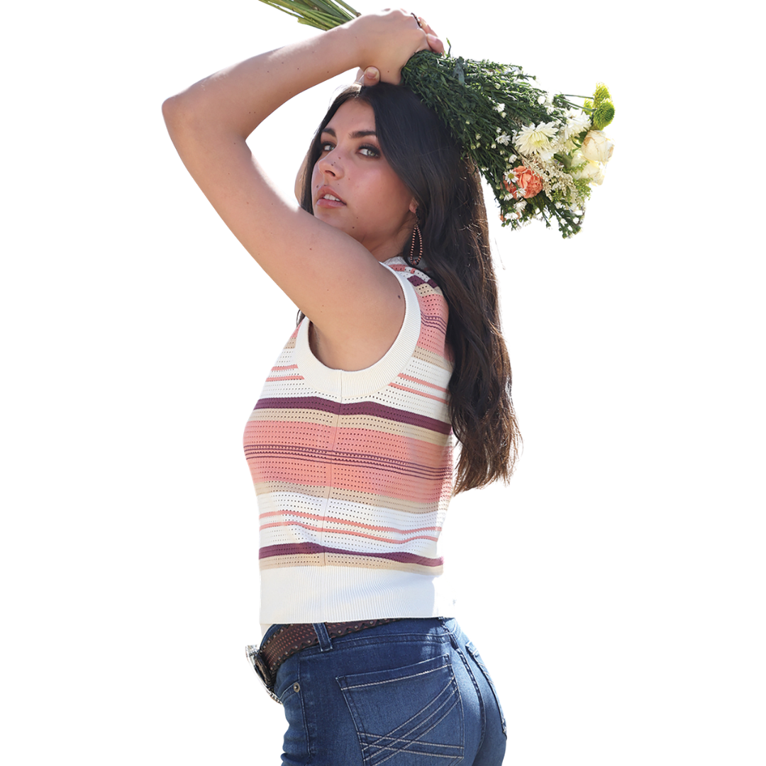 Women's Striped Sweater Vest
