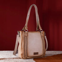 Wrangler Riveted Concealed Carry Oversized Tote/Crossbody in Beige