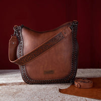 Wrangler Riveted Concealed Carry Oversized Crossbody in Brown