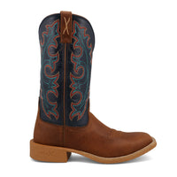 Twisted X Women's Roasted Pecan and Navy Tech X Square Toe Western Boot