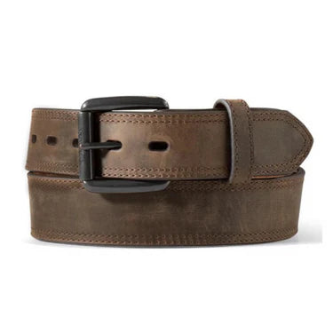 Ariat Men's Distressed Brown Inset Logo Western Leather Belt