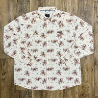 Red Dirt Hat Co Men's L/S Western Snap Shirt in Western Print