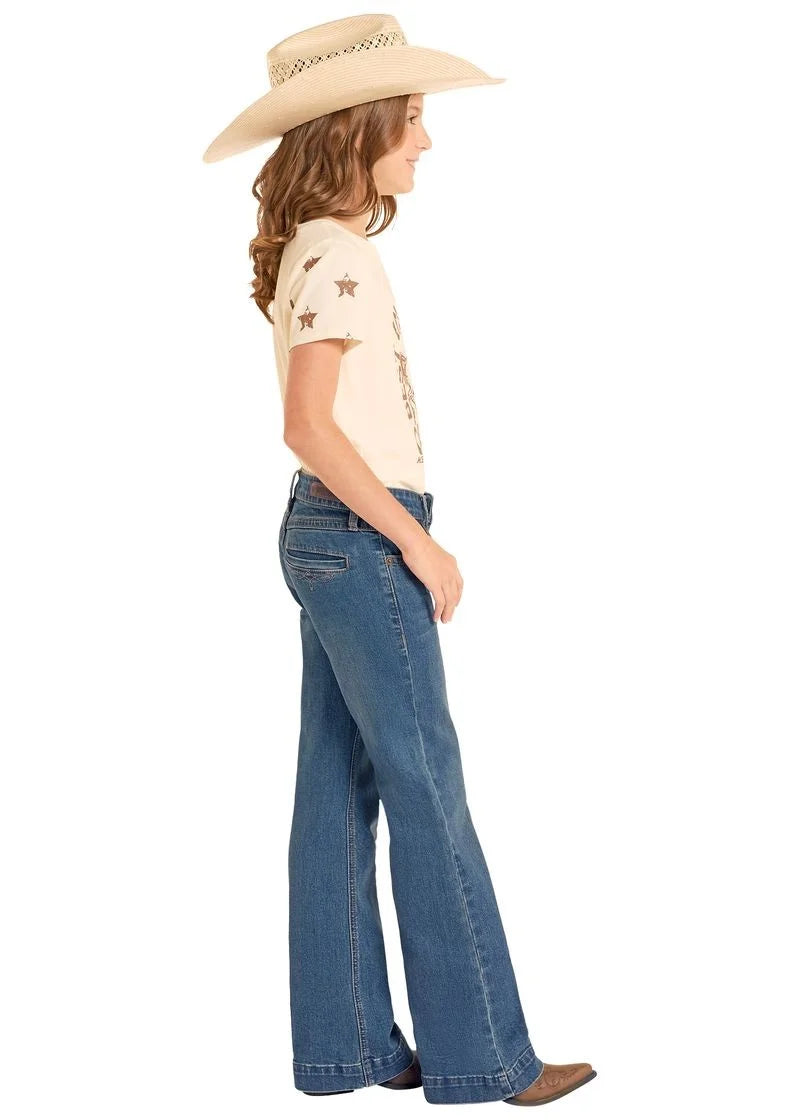Rock & Roll Denim Girl's Trouser Jeans in Medium Wash