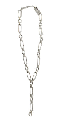 West & Co. 17" Silver Chunky Link Chain Lariat Necklace