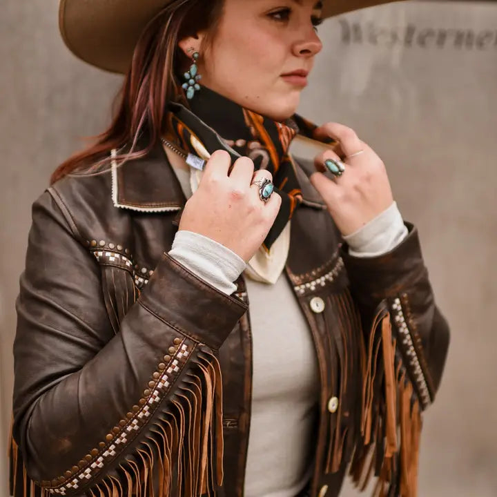 Tirzah Lane Art Hand Drawn Silk Wild Rags (Various Prints Available)