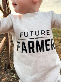 American Farm Co. Baby Boy's "Future Farmer" Jumpsuit in Oatmeal