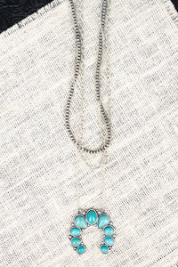 Navajo Pearl With Squash Pendant Layered Necklace (Available in 2 Colors)