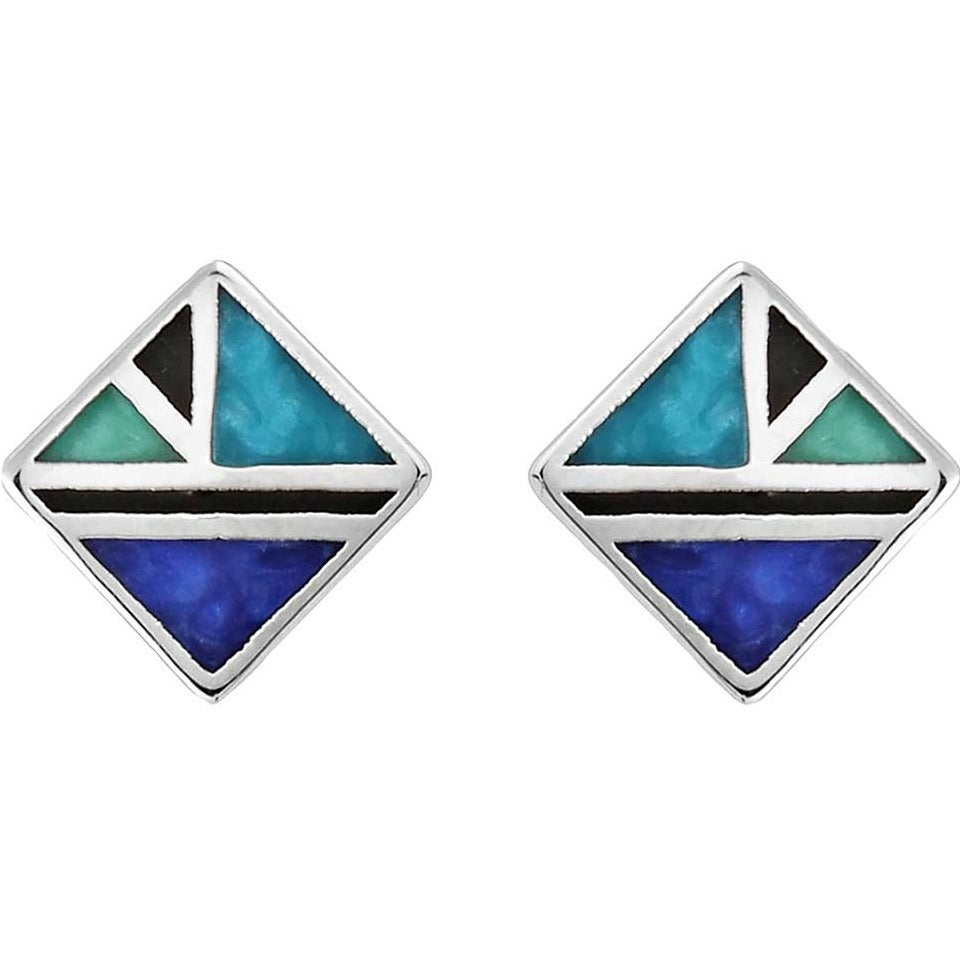 Montana Silversmiths American Legends Geometric Diamond Earrings