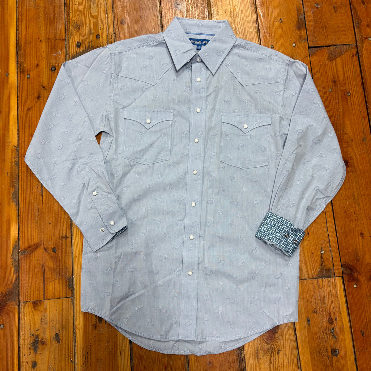 Panhandle Slim Men's L/S Western Snap Shirt in Powder Blue