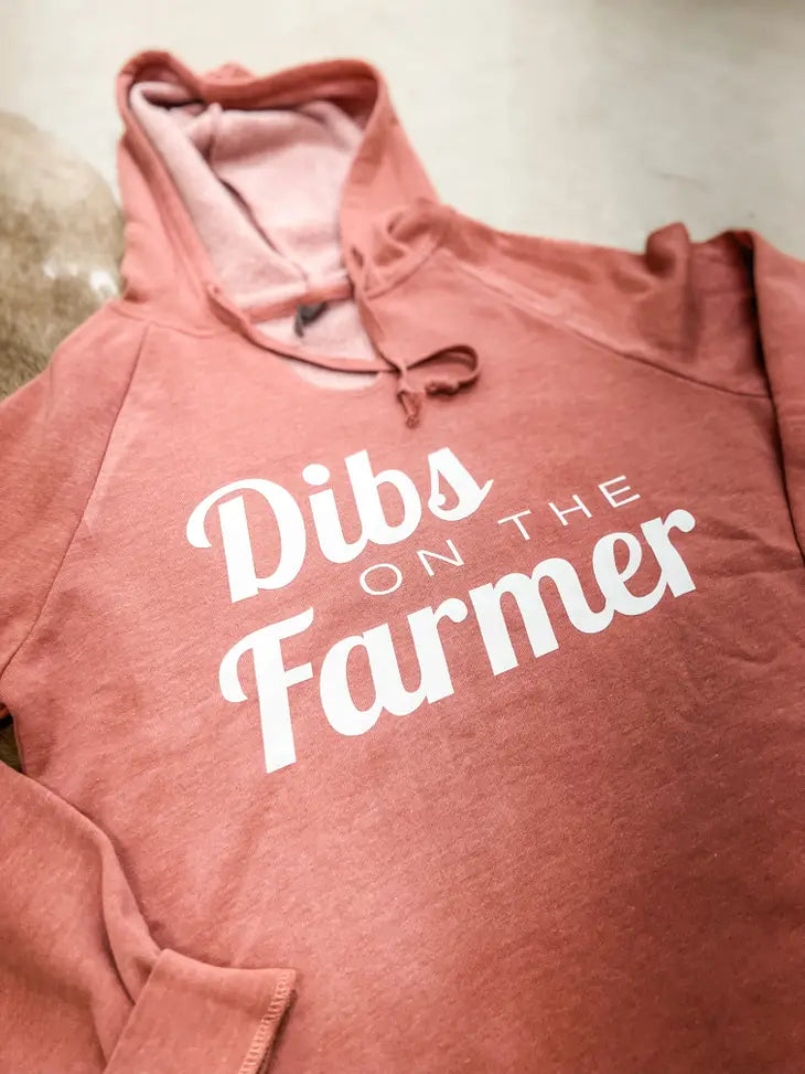 American Farm Co. Women's "Dibs on the Farmer" Hoodie in Mauve