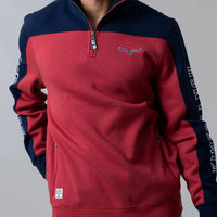 Kimes Ranch Men's Competitor Quarter Zip Sweatshirt in Red