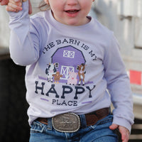 Cruel Girl's Toddler L/S Happy Barn T-Shirt in Lilac