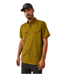 Ariat Men's VentTEK Western Fitted Shirt- Avocado