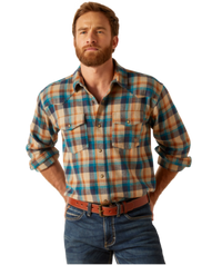 Ariat Men's Henrick Retro Fit Long Sleeve Flannel Western Snap Shirt