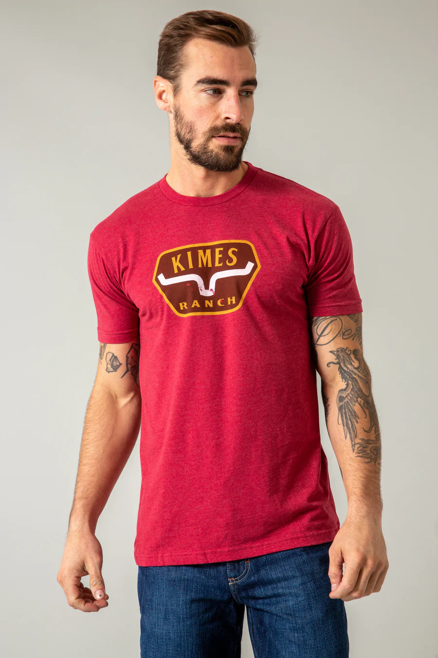 Kimes Ranch The Distance Graphic T-Shirt in Cardinal Red