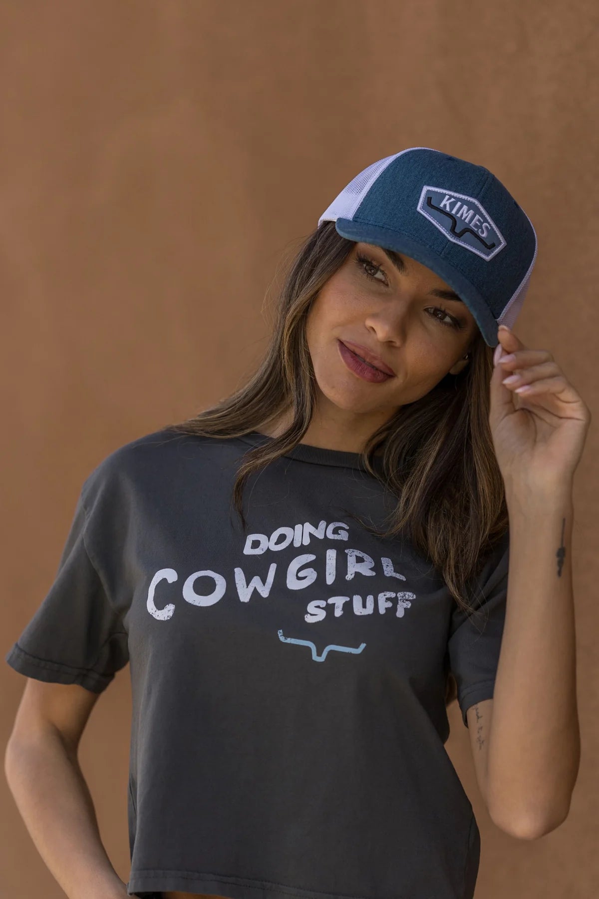 Kimes Ranch Doing Cowgirl Stuff Tee in Pepper