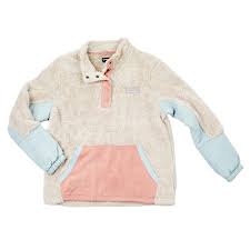 Hooey Women's Tan & Pink Fleece Pullover