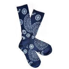 Fringe Scarves Collection by Lucky Chuck Women's Fringe Concho Navy Performance Socks