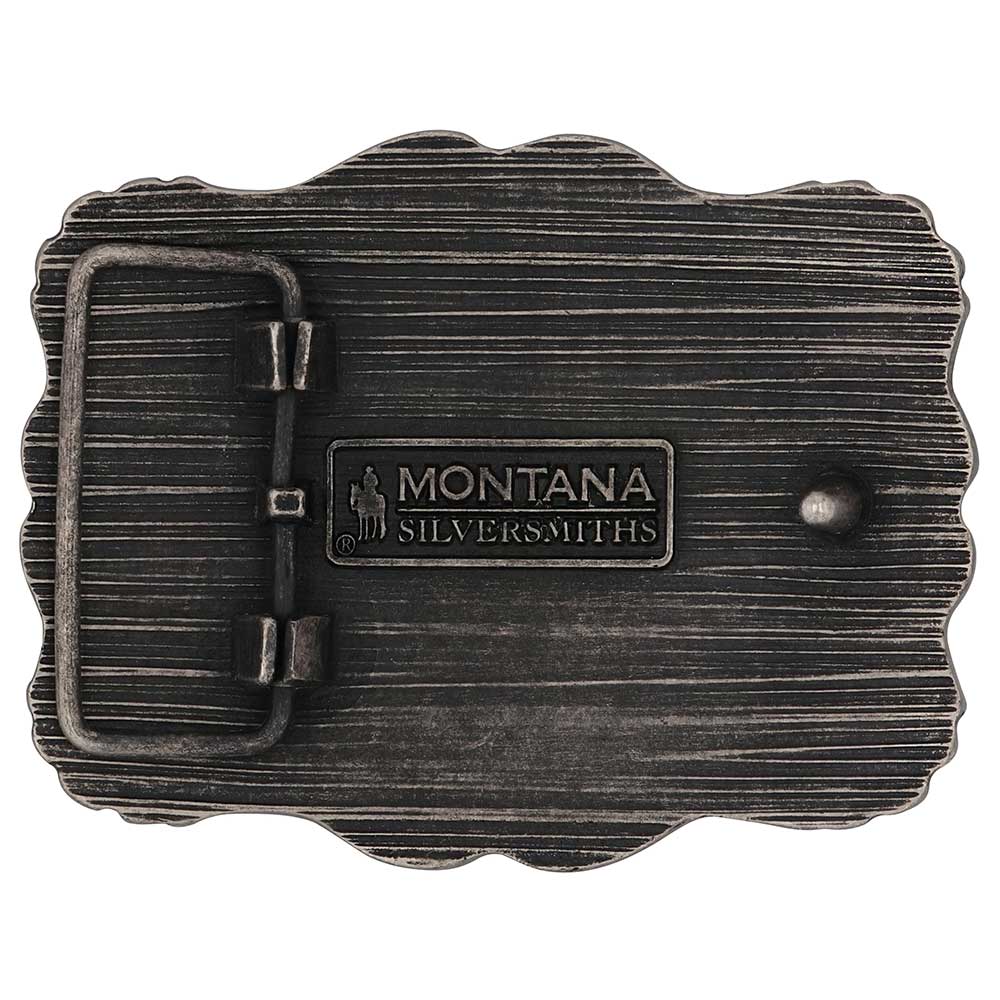 Montana Silversmiths Framed Longhorn Attitude Buckle