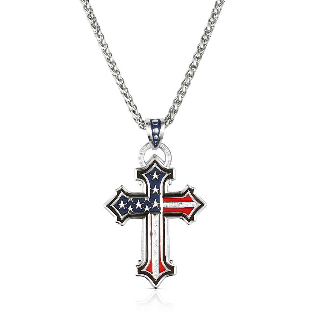 Montana Silversmiths God & Country American Made Necklace