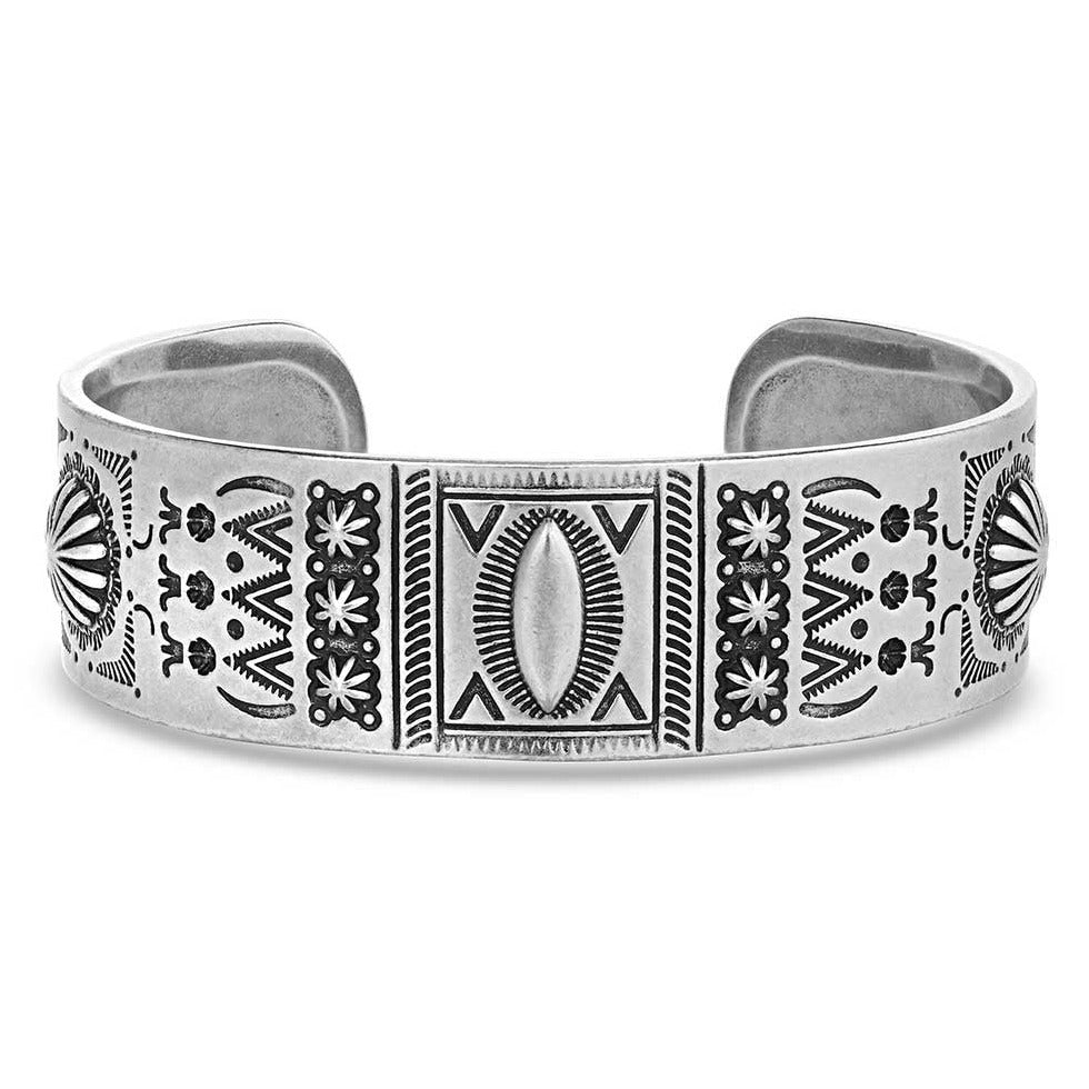 Montana Silversmiths LeatherCut Tri-Colored Floral Cuff Bracelet – Branded  Country Wear