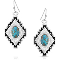 Montana Silversmiths Diamond Of The West Turquoise Earrings