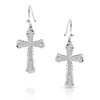 Montana Silversmiths Western Mosaic Cross Earrings