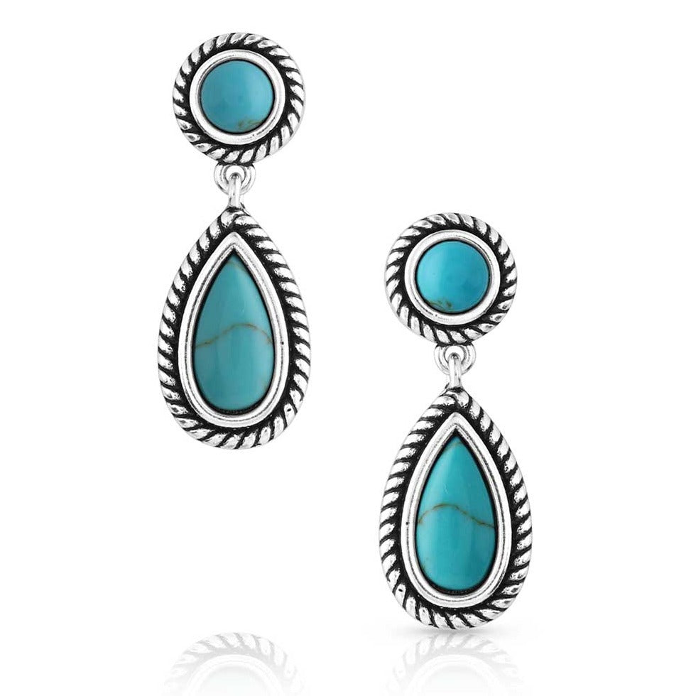 Montana Silversmiths Tranquil Waters Turquoise Earrings