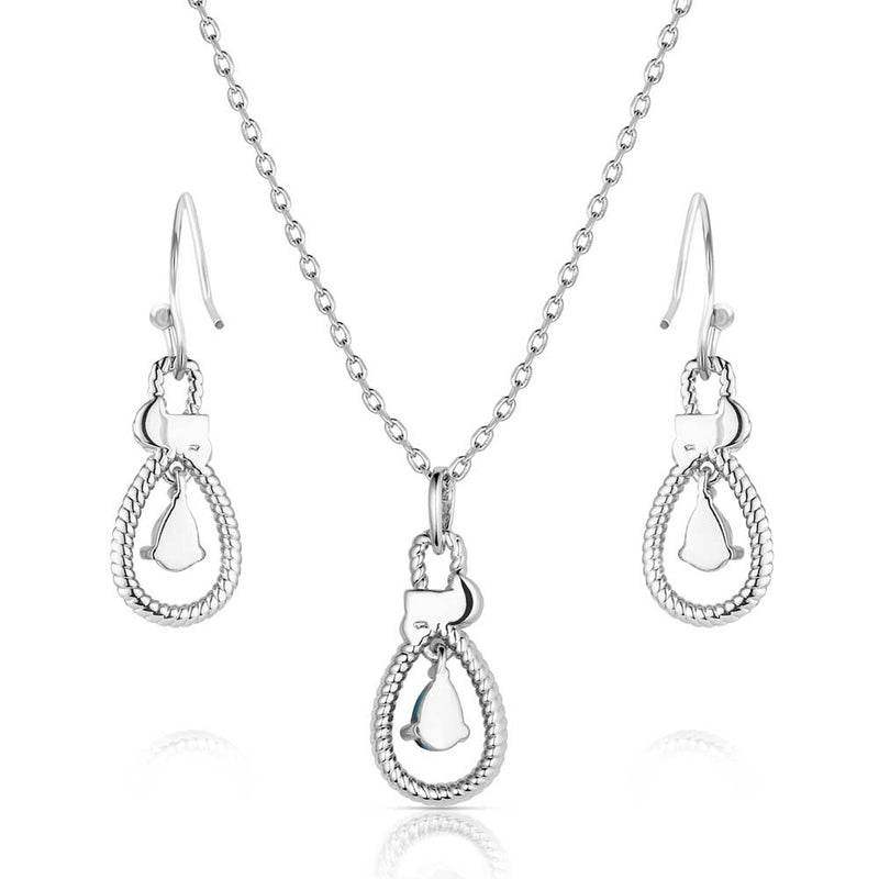 Montana Silversmiths Turquoise Teardrop Jewelry Set