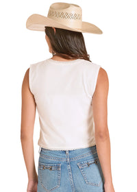 Women's Panhandle Slim Lace Insert Tank in Natural