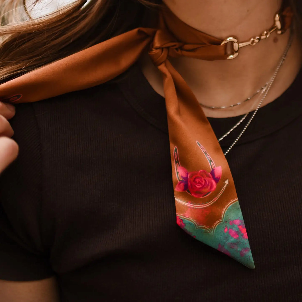 Snaffle Bit Twilly Scarf Slide (Available in 2 Colors)