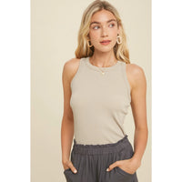 Women's Crew Neck Ribbed Knit Tank Top (Available in 9 Color Options!)