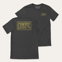 Cowboy Cool "Roughrider" Graphic Tee in Dark Grey Heather